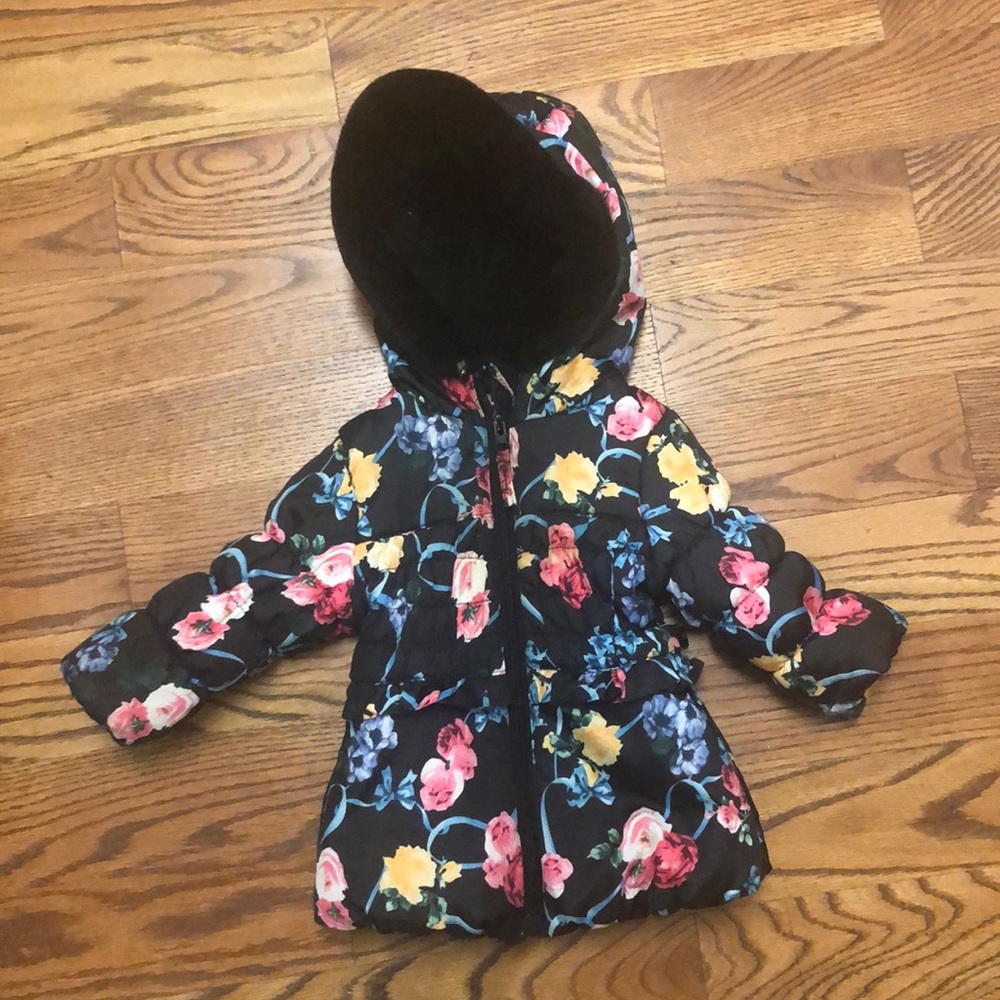 Winter Puffer Coat floral